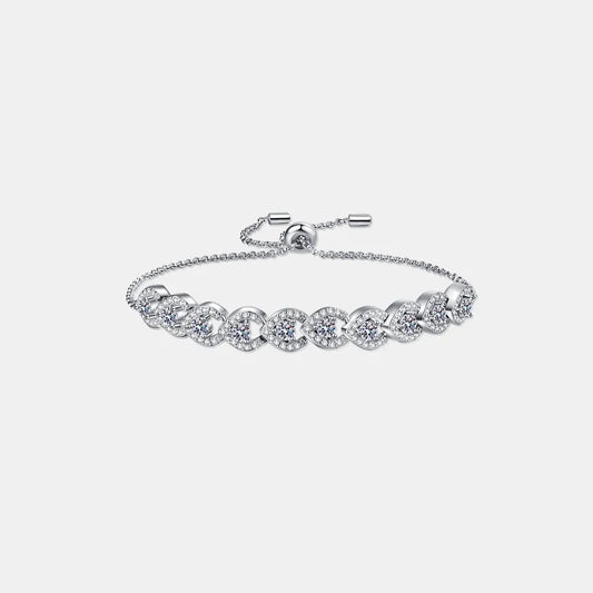 1 Carat Moissanite 925 Sterling Silver Bracelet - Drazelle Store