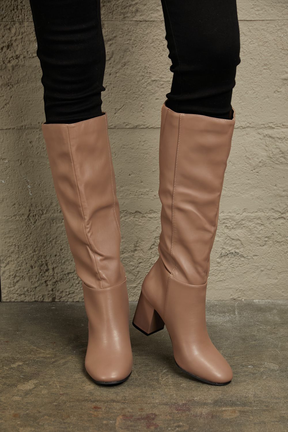 East Lion Corp Block Heel Knee High Boots - Drazelle Store