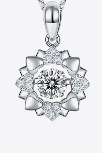 Moissanite Flower Shape Pendant Necklace - Drazelle Store