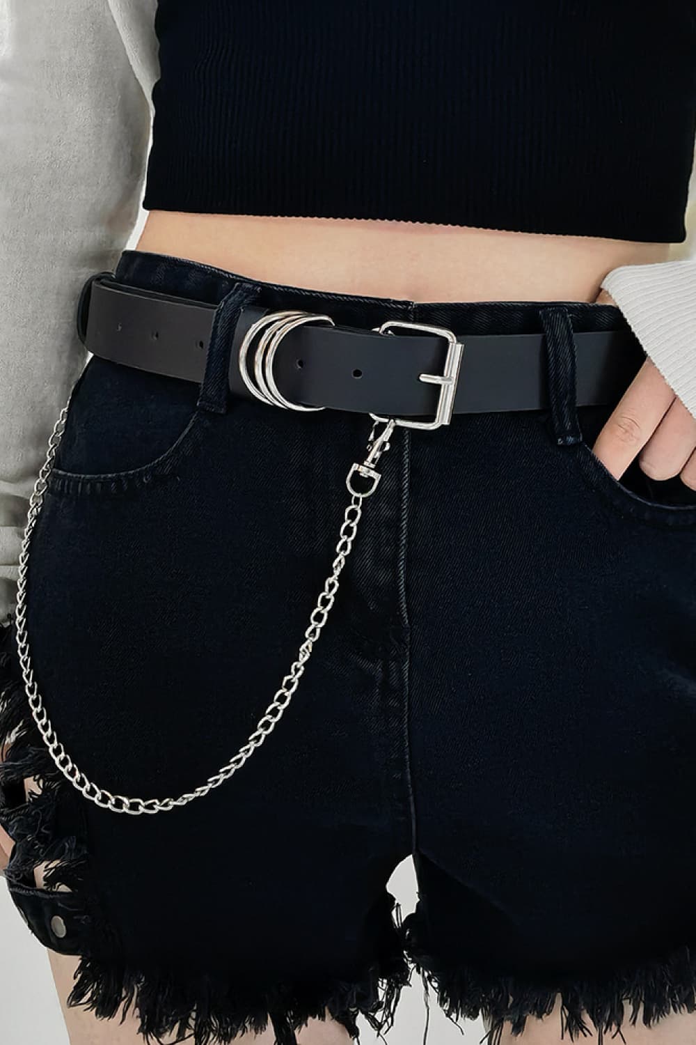 PU Leather Alloy Chain Belt - Drazelle Store