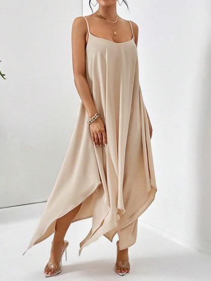 Scoop Neck Midi Cami Dress - Drazelle Store