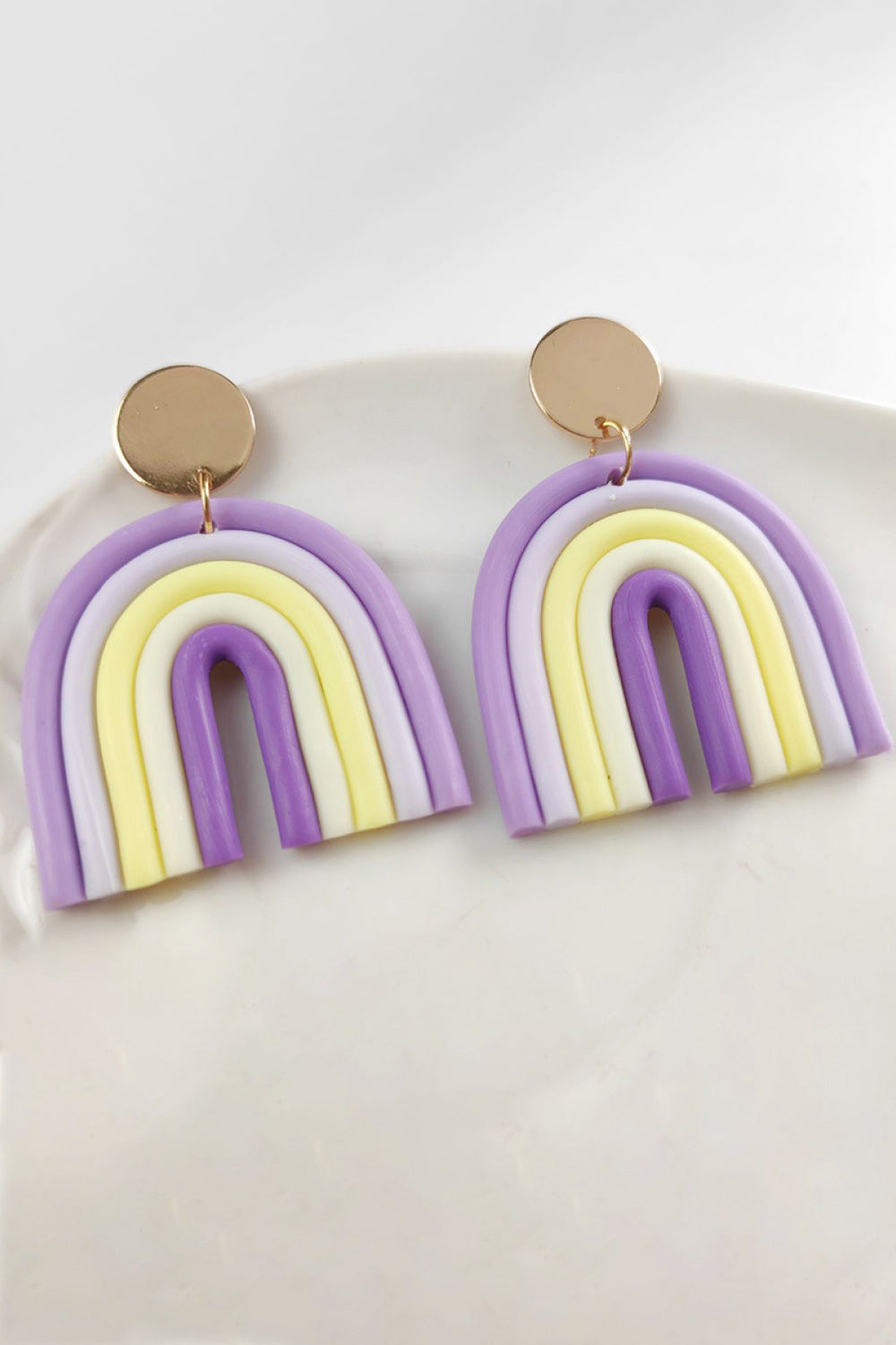 Rainbow Shape Dangle Earrings -Drazelle Store