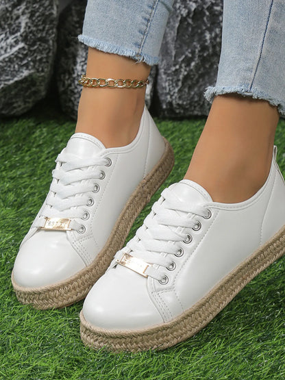 Round Toe Platform Sneakers - Drazelle Store