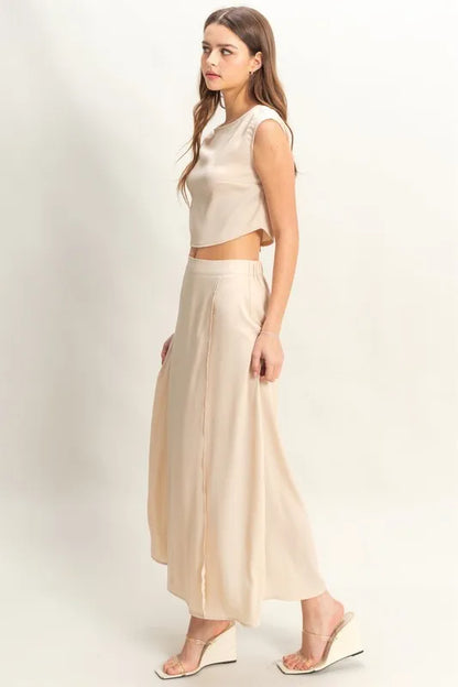 HYFVE Sleeveless Top and Maxi Skirt Set - Drazelle Store
