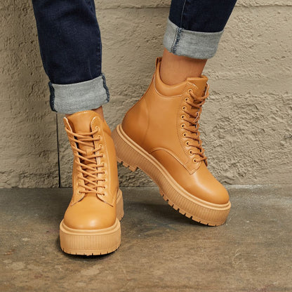 East Lion Corp Platform Combat Boots - Drazelle Store