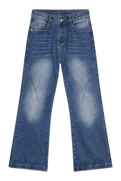 Washed Jeans with Pockets - Drazelle Store