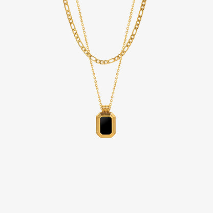 Titanium Steel Gold-Plated Pendant Necklace - Drazelle Store