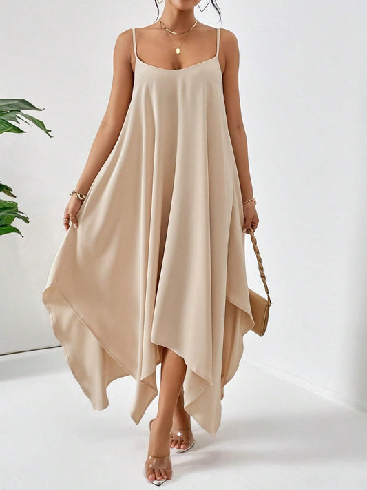 Scoop Neck Midi Cami Dress - Drazelle Store