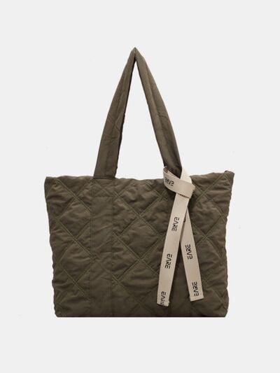 Quilted Nylon Large Tote Bag -Drazelle Store