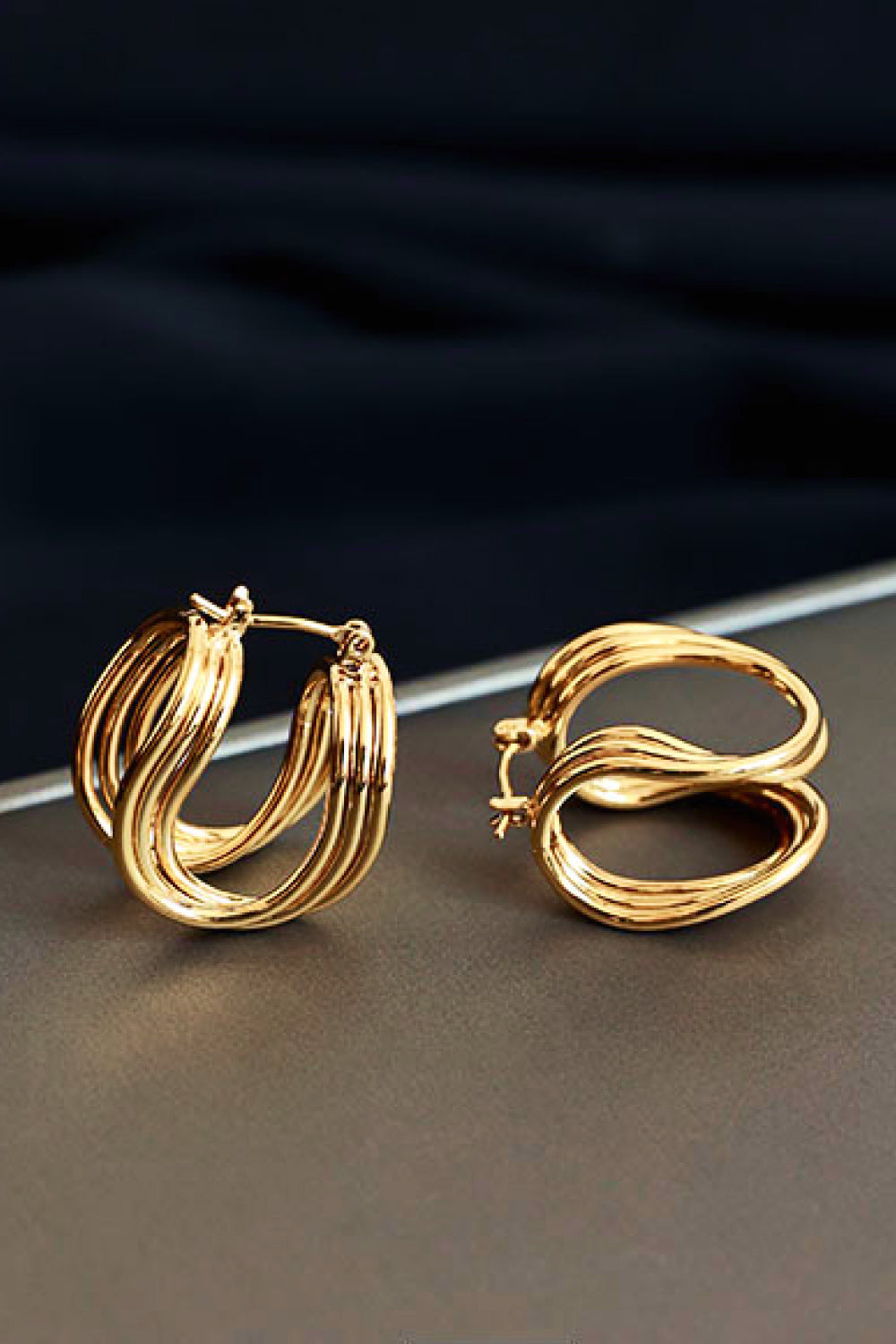 U-Shaped Hoop Earrings-Drazelle Store