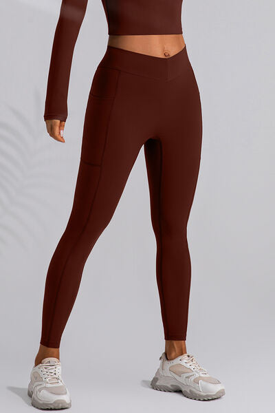 High Waist Active Leggings with Pockets - Drazelle Store