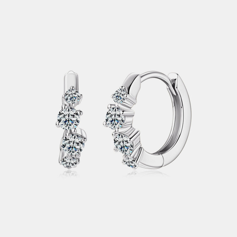 925 Sterling Silver Moissanite Earrings-Drazelle Store