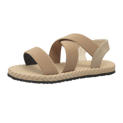 Open Toe Flats Sandals - Drazelle Store