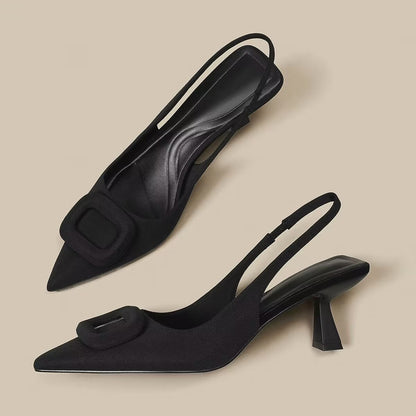 Slingback Pointed Toe Pumps - Drazelle Store