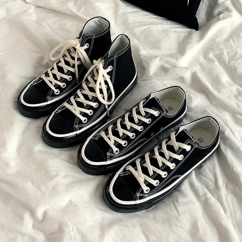 Black canvas shoes - Drazelle Store