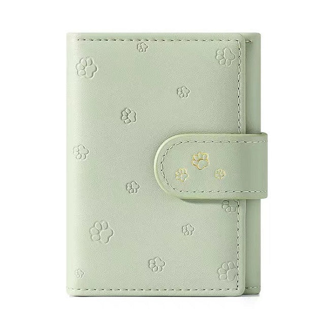 Small Paw Print  Leather Wallets - Drazelle Store