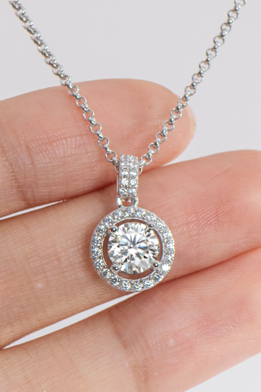 Zircon Pendant 925 Sterling Silver Necklace - Drazelle Store