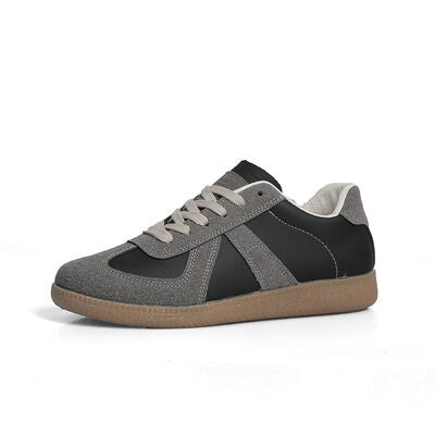 Lace Up Round Toe Sneakers - Drazelle Store