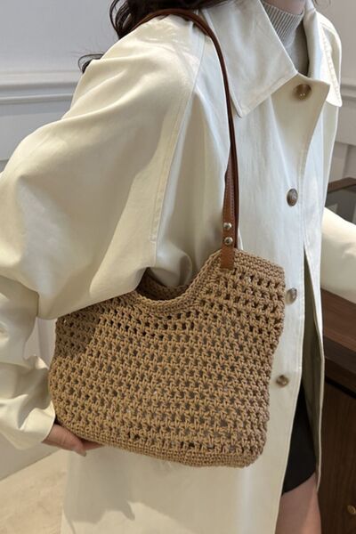 Openwork Woven Tote Bag - Drazelle Store