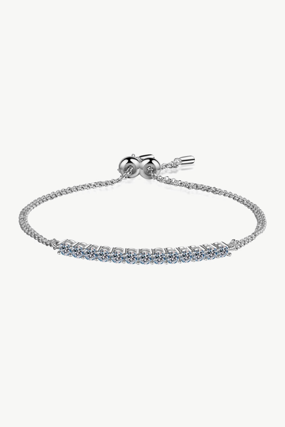 Adored Moissanite Sterling Silver Bracelet - Drazelle Store