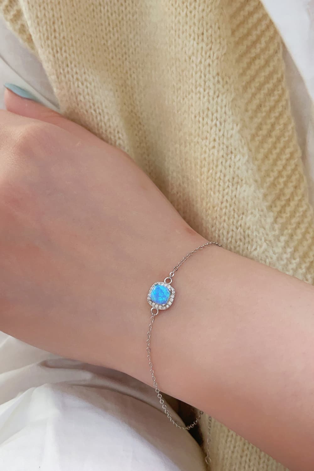 Opal Platinum-Plated Bracelet - Drazelle Store