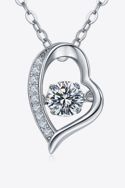 925 Sterling Silver Moissanite Pendant Necklace - Drazelle Store