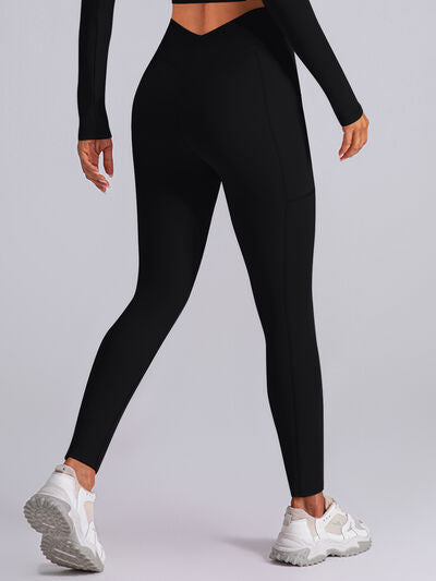 High Waist Active Leggings with Pockets - Drazelle Store