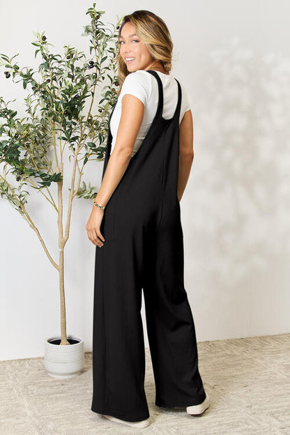 Double Take Full Size Wide Strap Overall with Pockets - Drazelle Store