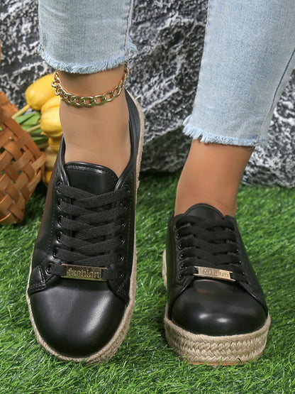 Round Toe Platform Sneakers - Drazelle Store