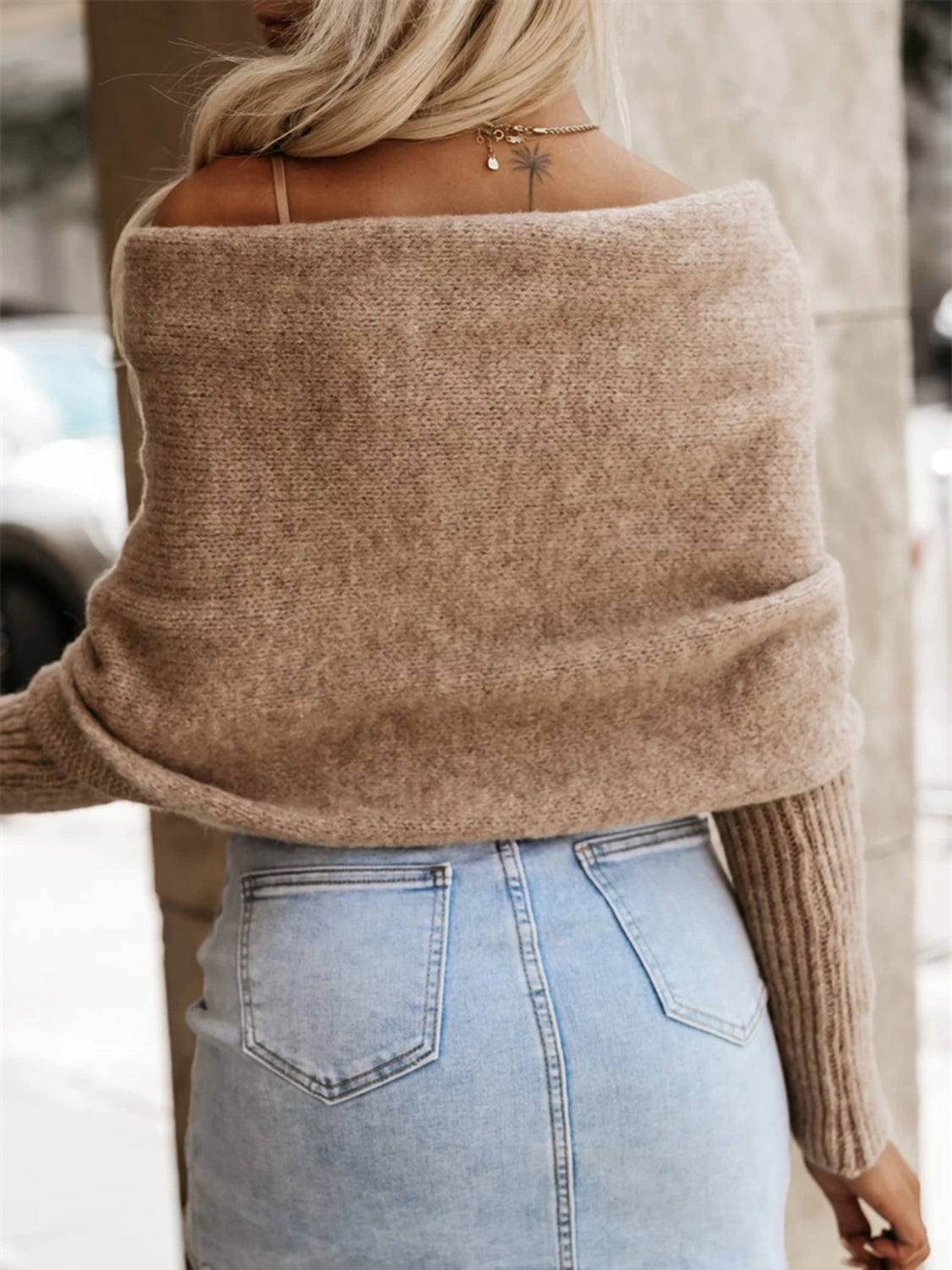 Long Sleeve Cropped Knit Top - Drazelle Store