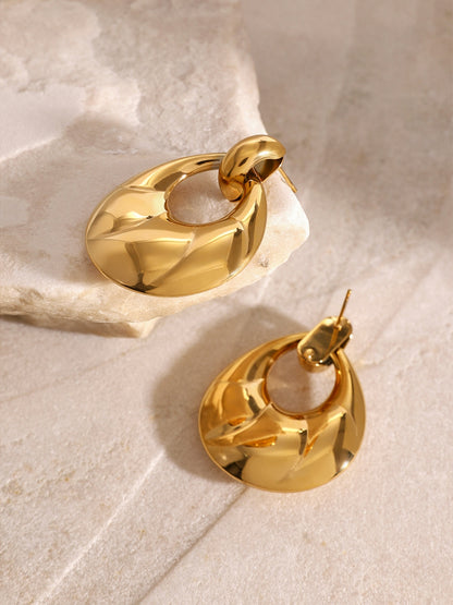 Stainless Steel Teardrop Shape Earrings -Drazelle Store