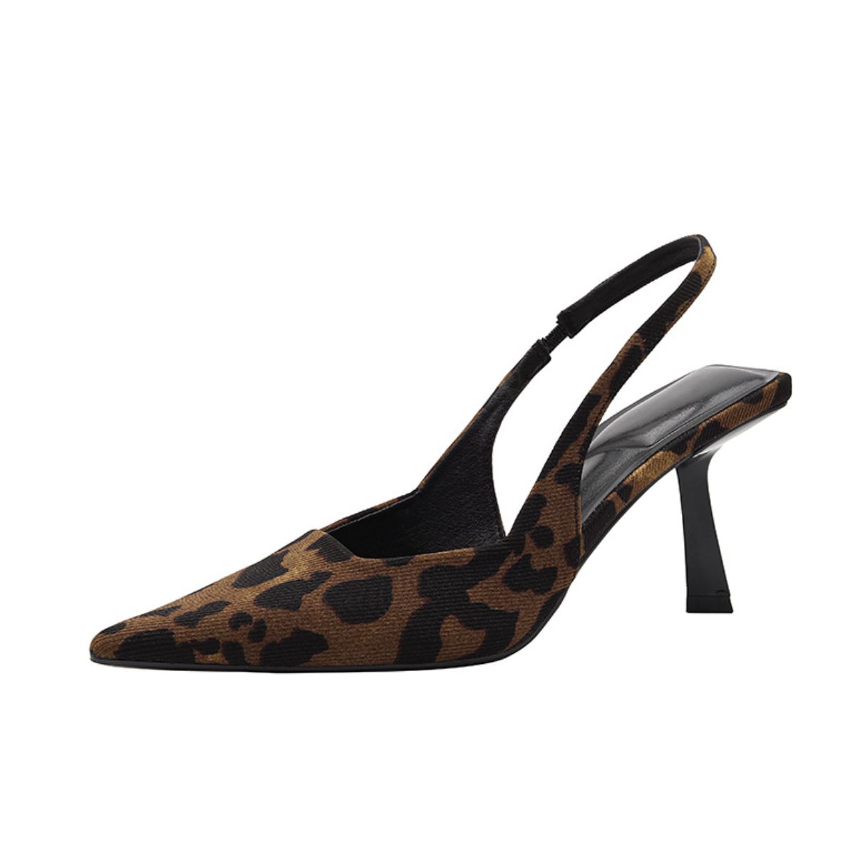 Leopard Point Toe Slingback Pumps - Drazelle Store