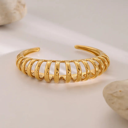 18K Gold-Plated Stainless Steel Cutout Bracelet - Drazelle Store