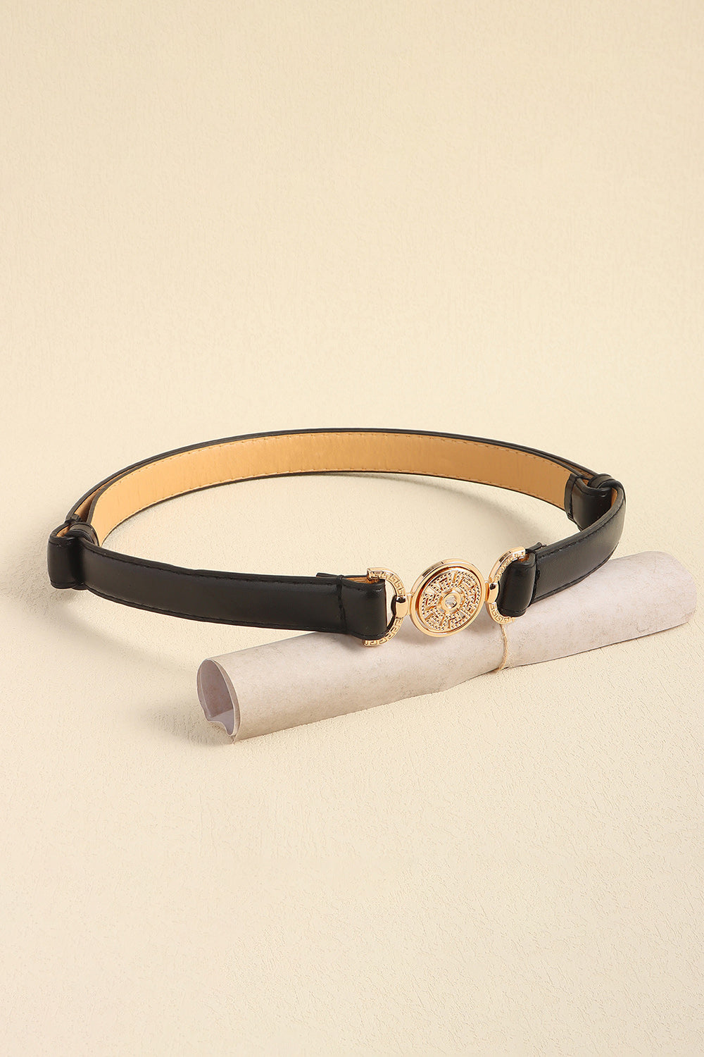 Rhinestone Decor PU Leather Belt - Drazelle Store