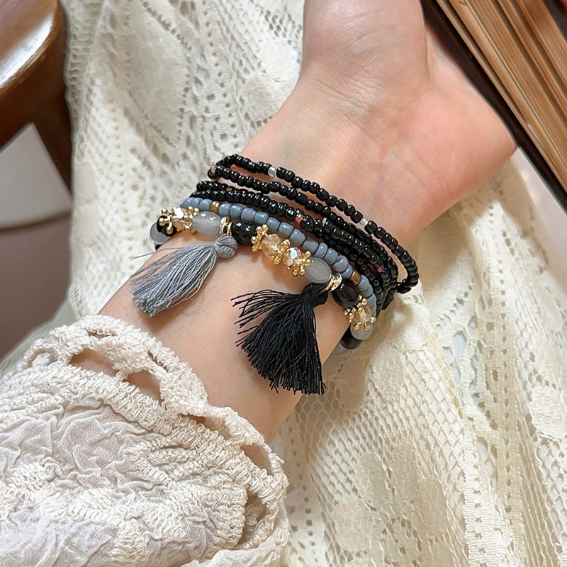 Tassel Rice Bead Bracelet - Drazelle Store