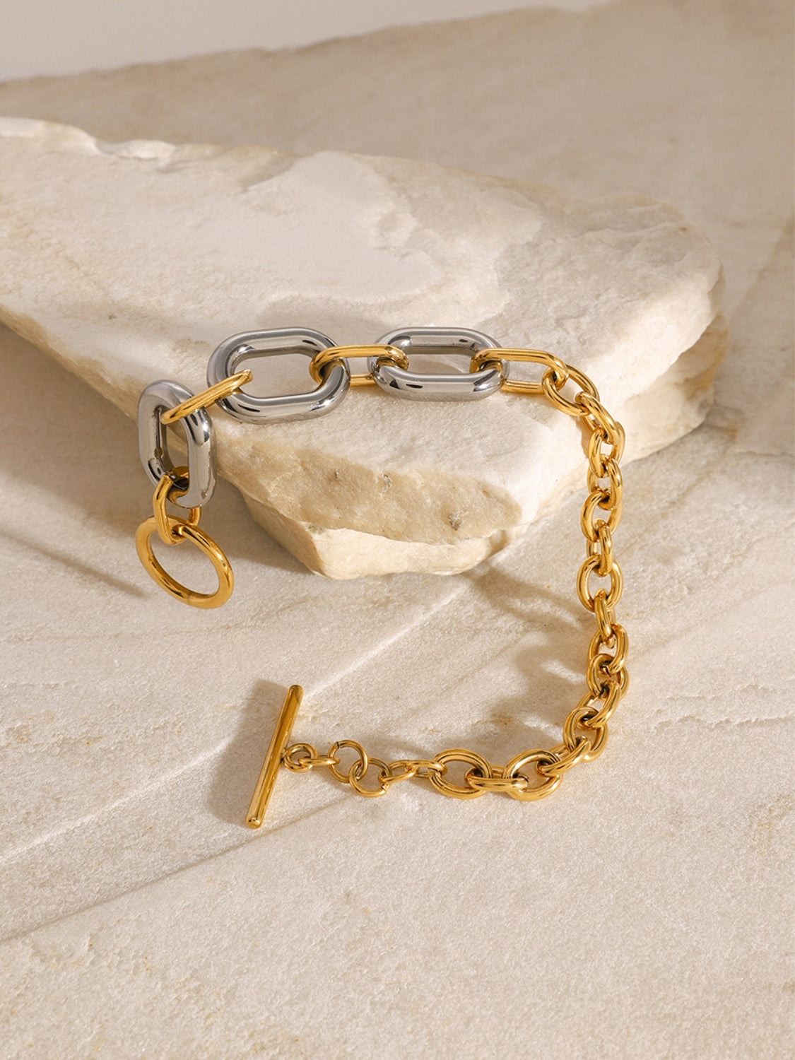 Gold-Plated Stainless Steel Chain Bracelet - Drazelle Store