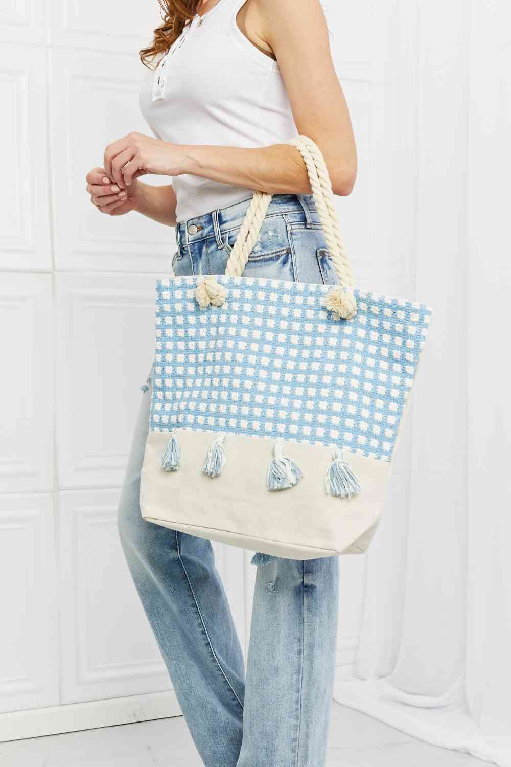 Justin Taylor Picnic Date Tassel Tote Bag - Drazelle Store