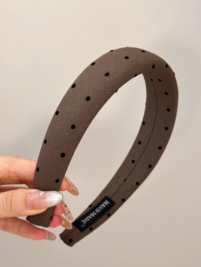 Polka Dot Polyester Wide Headband - Drazelle Store