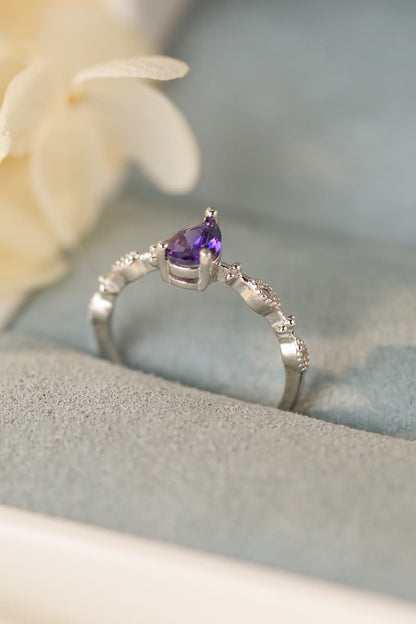 Amethyst 925 Sterling Silver Ring - Drazelle Store