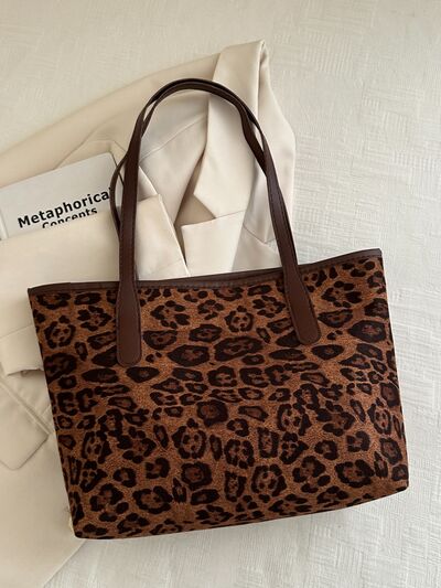 Leopard Polyester Tote Bag - Drazelle Store