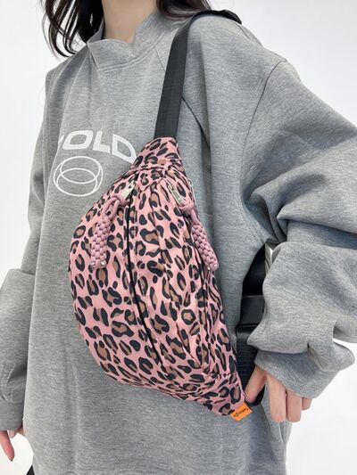 Leopard Nylon Crossbody Bag - Drazelle Store