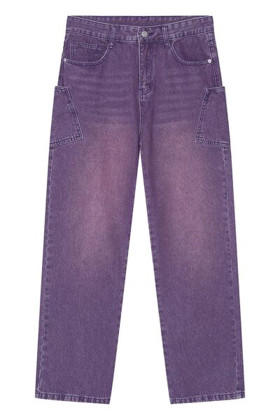 Wide Leg Men's Jeans with Pockets - Drazelle Store