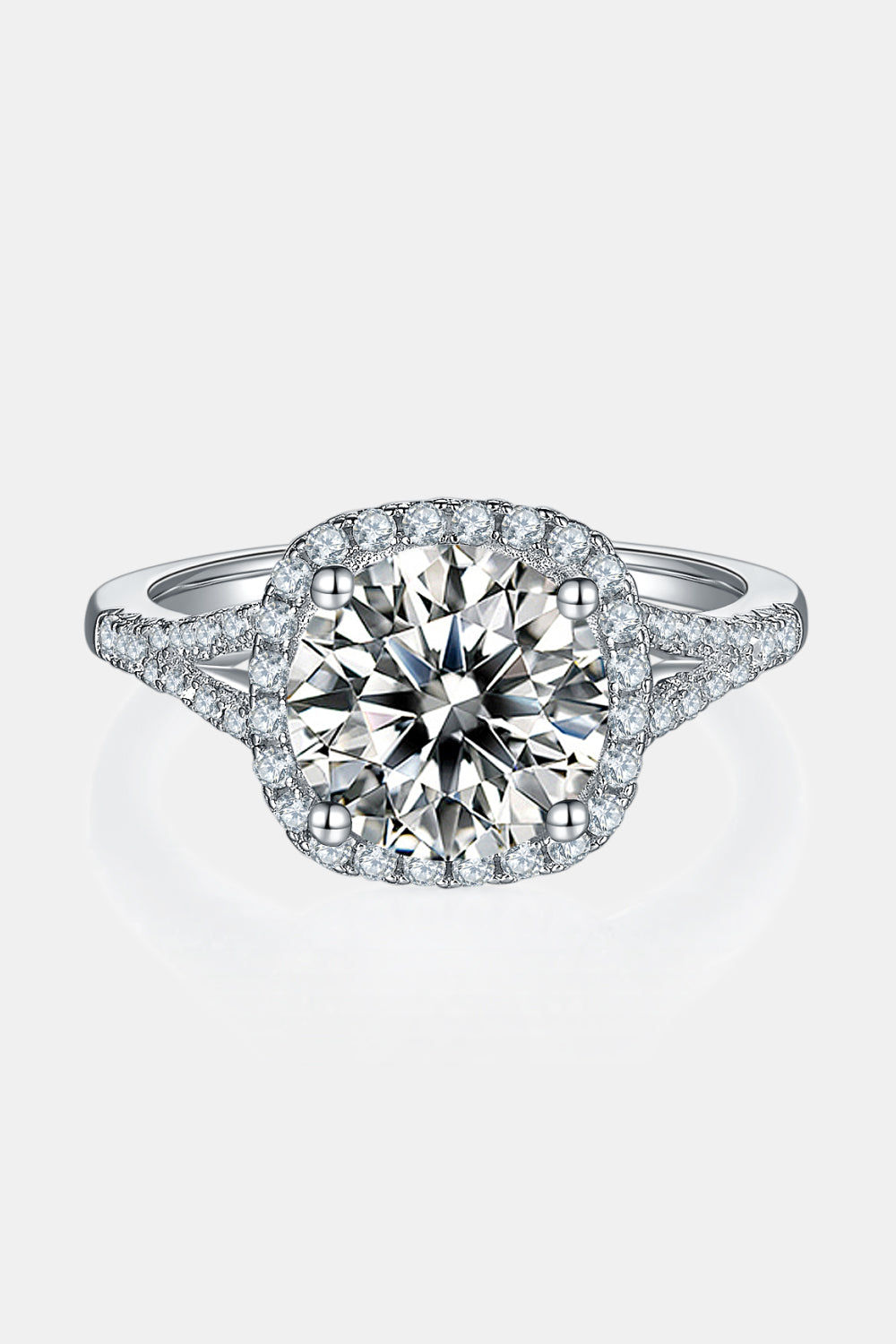 3 Carat Moissanite Halo Ring - Drazelle Store