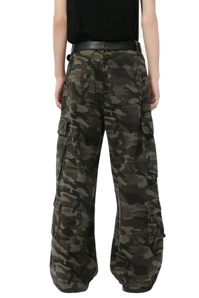 Camouflage Jeans with Cargo Pockets - Drazelle Store