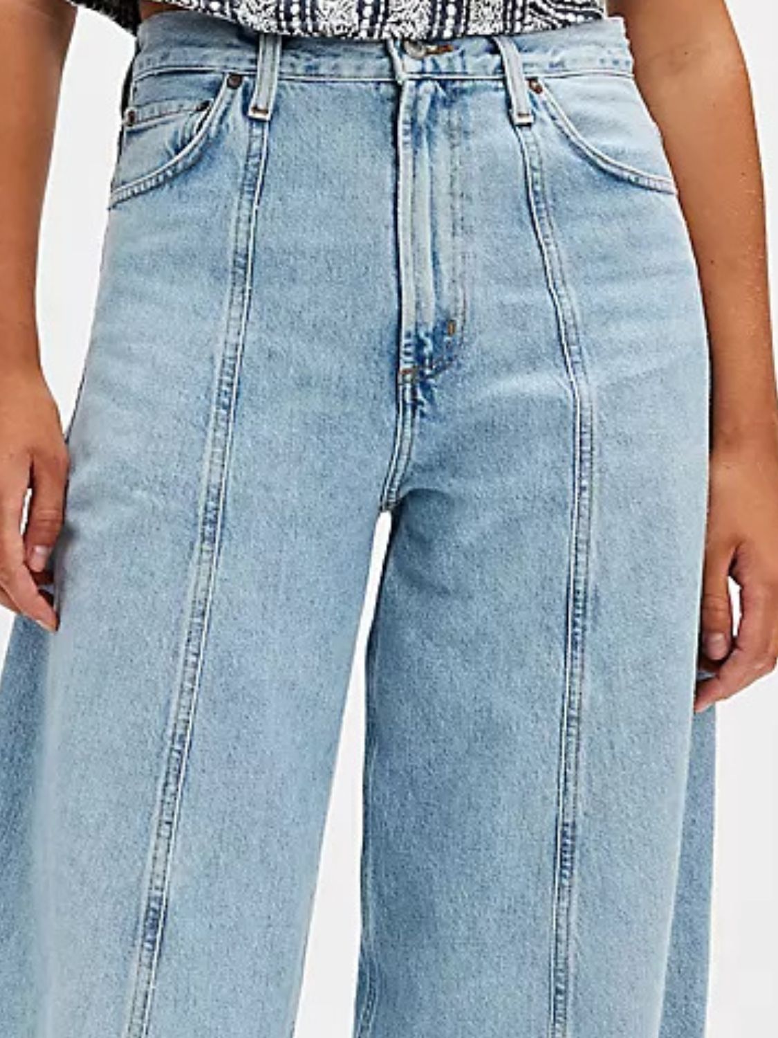 Wide Leg Jeans with Pockets - Drazelle Store