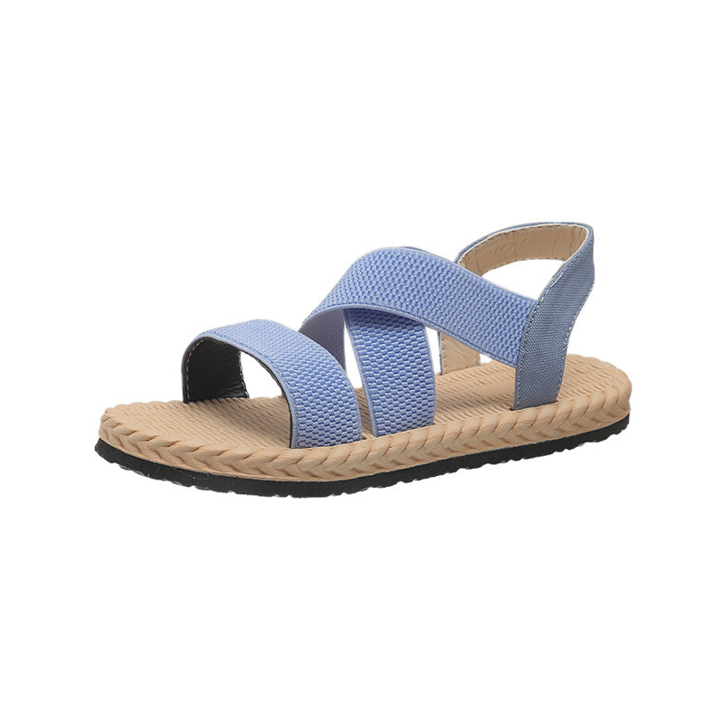 Open Toe Flats Sandals - Drazelle Store