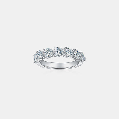 2.1 Carat 925 Sterling Silver Moissanite Heart Ring - Drazelle Store