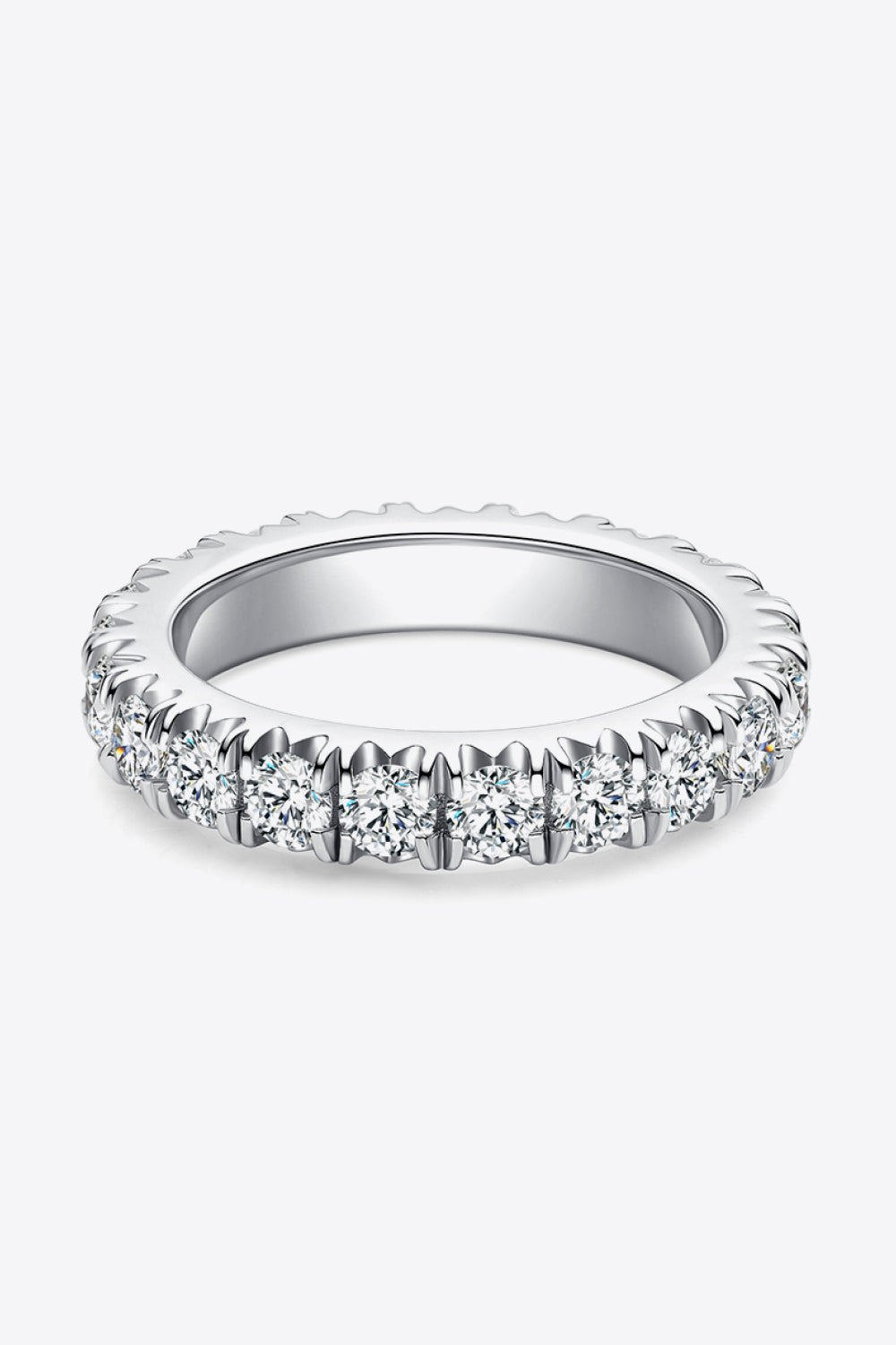 Adored 2.3 Carat Moissanite 925 Sterling Silver Eternity Ring - Drazelle Store