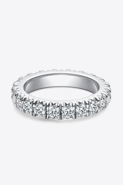 Adored 2.3 Carat Moissanite 925 Sterling Silver Eternity Ring - Drazelle Store