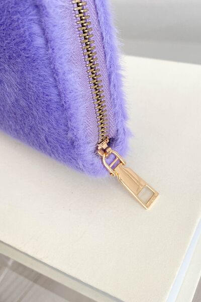 Solid Color Fluff Rectangle Wallet - Drazelle Store